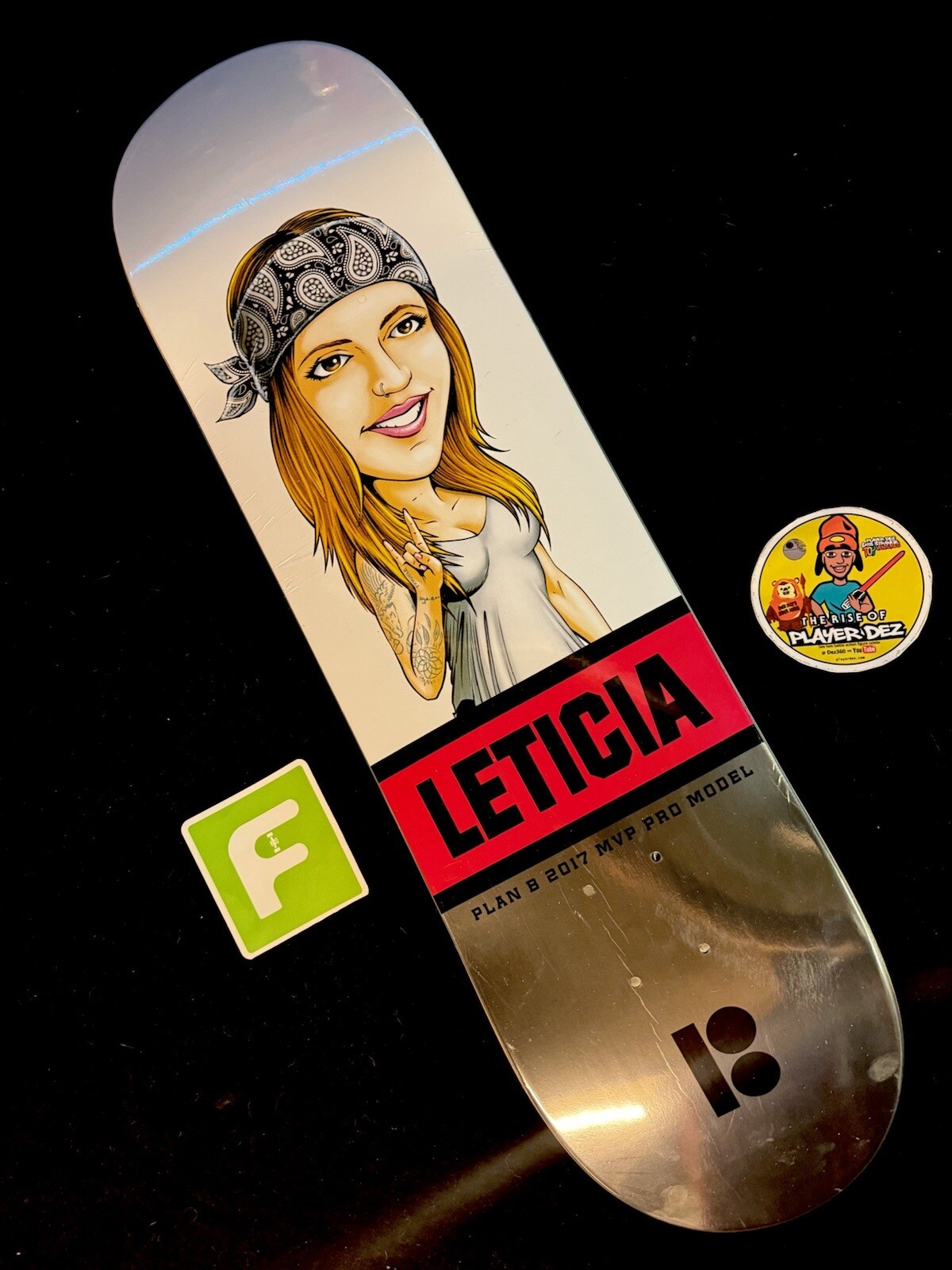 SUPER RARE Leticia Bufoni PLAN B First Edition MVP Skateboard Deck Team Rider SUPER RARE Leticia Bufoni PLAN B First Edition MVP Skateboard Deck Team Rider