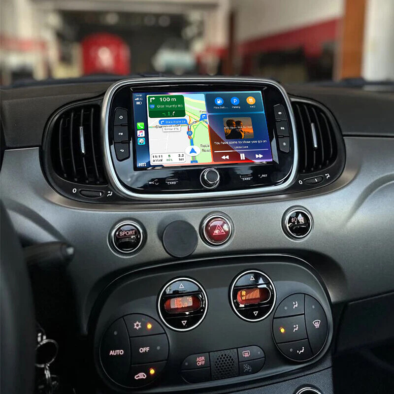 For 2016-2019 FIAT 500 Apple CarPlay Android 13 Car Stereo Radio GPS WiFi RDS