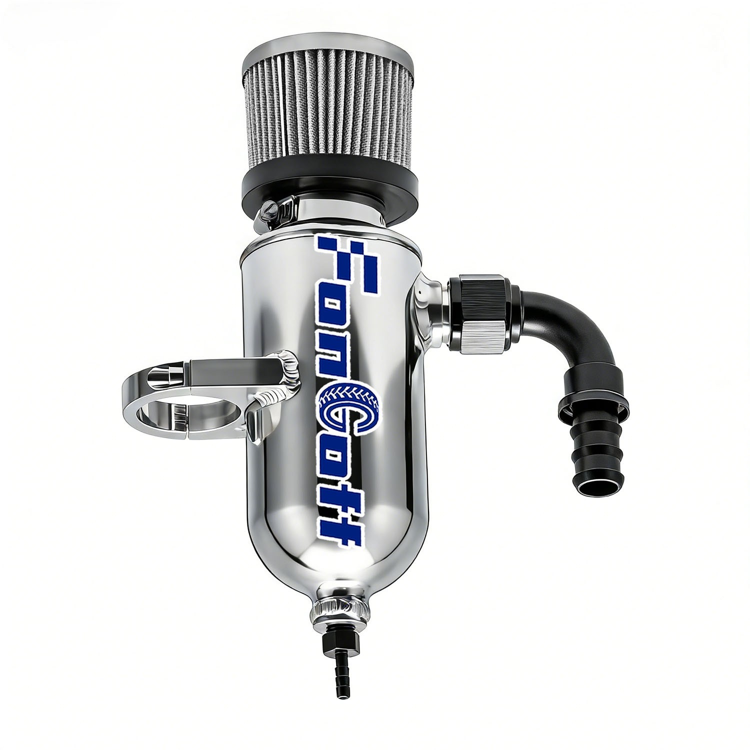 Dual Baffle Catch Can Oil Tank Kit for 17-24 19 Can-Am Maverick X3 Turbo Silver Dual Baffle Catch Can Oil Tank Kit for 17-24 19 Can-Am Maverick X3 Turbo Silver