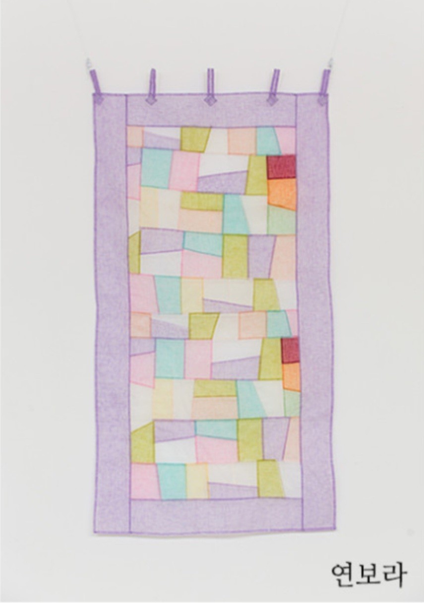 Korean Traditional Ramie Jogakbo Patchwork Door Curtain Valance Hanging Screen