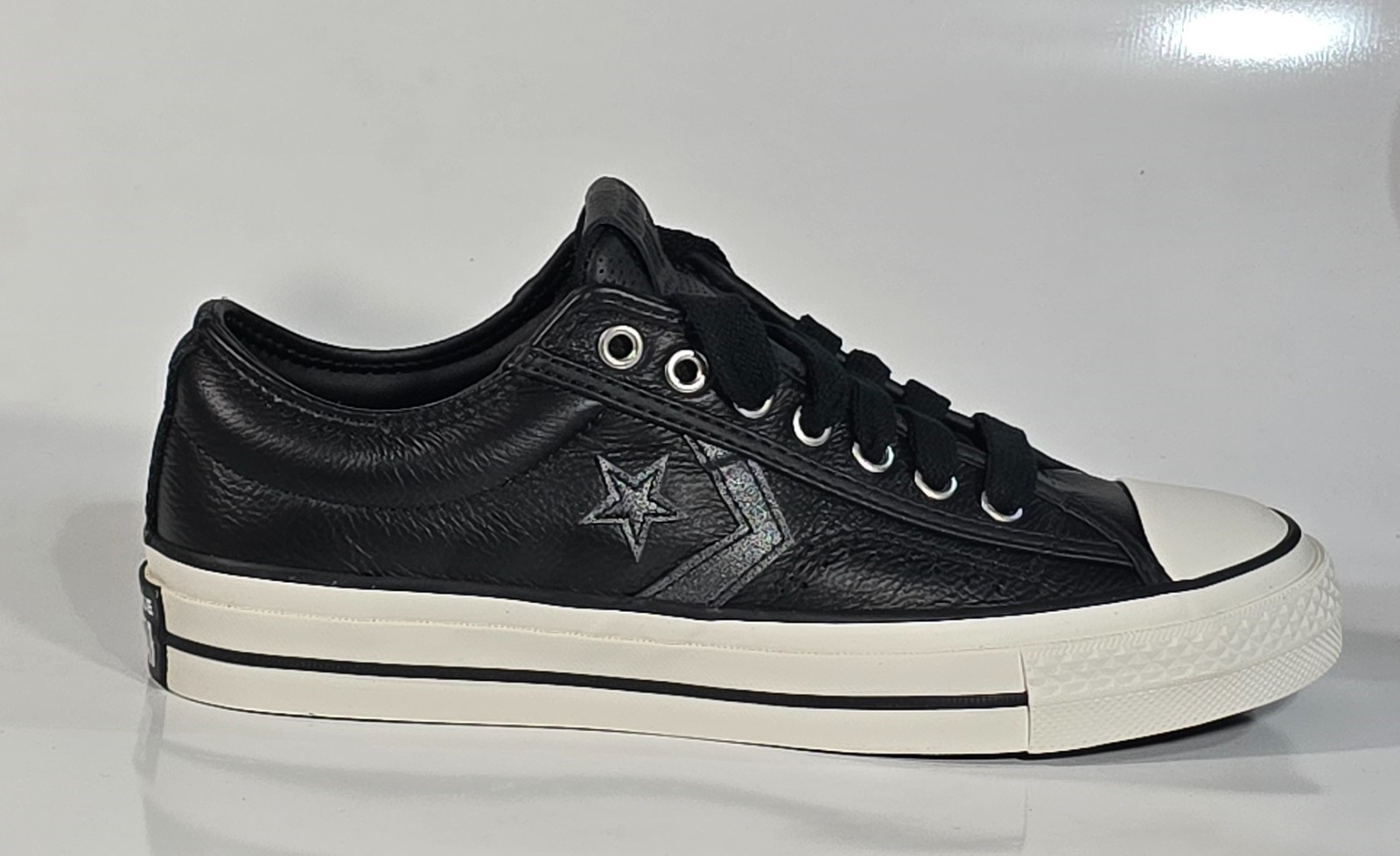 CONVERSE Men\'s Star Player 76 Premium Leather & Metallic Ortholite Insole Shoes