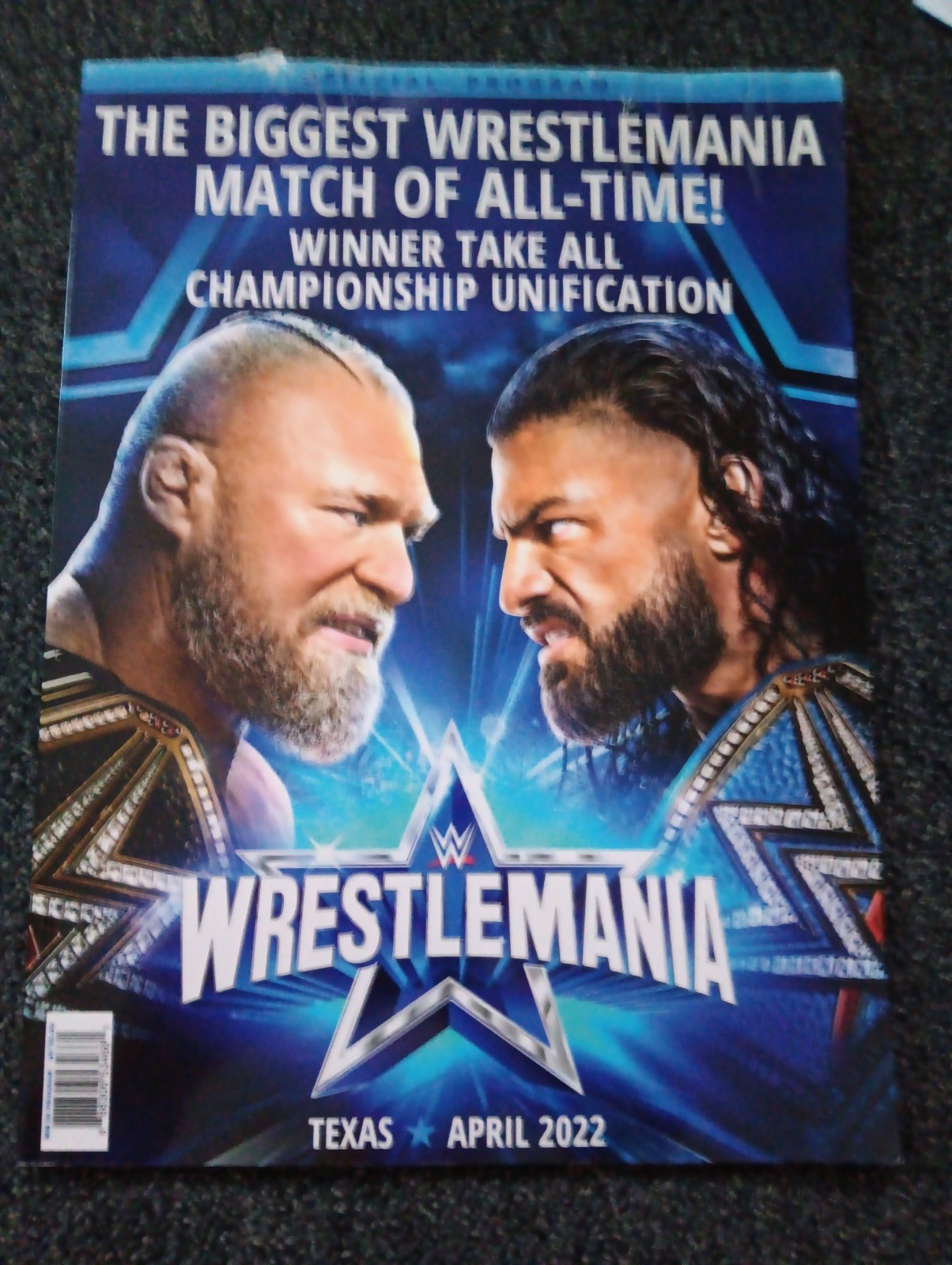 WrestleMania Texas 2022 Program  Original  Bought At WrestleMania Texas Wwe