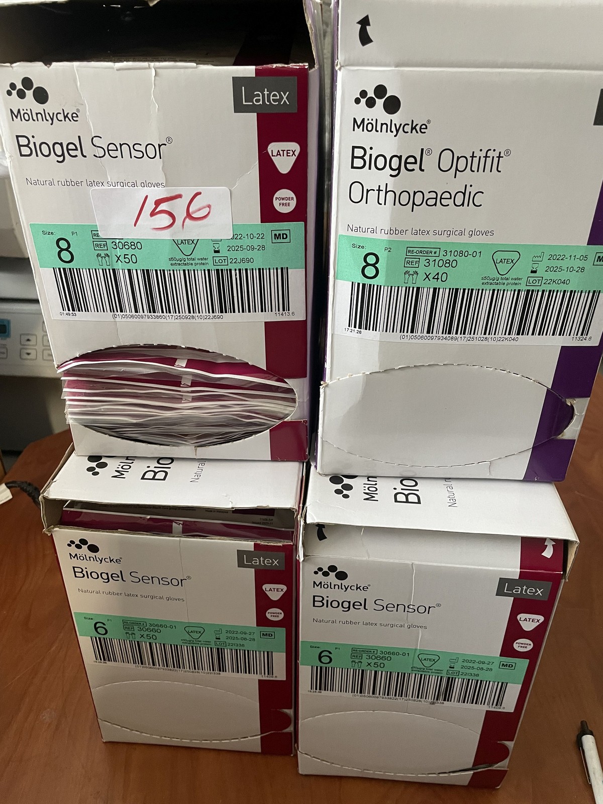 Molnlycke Biogel Sensor Sterile Latex Surgical Gloves 50 Pair Box - New