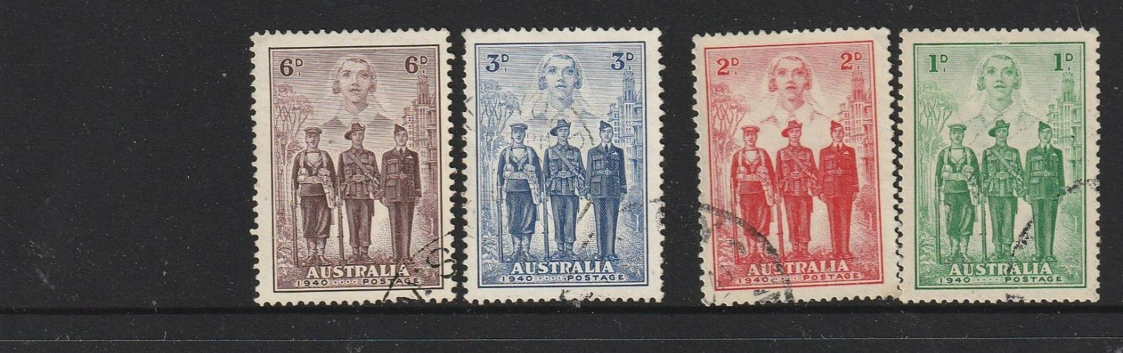 STAMPS AUST PREDECIMAL 19400 A I F SET FINE USED STAMPS AUST PREDECIMAL 19400 A I F SET FINE USED