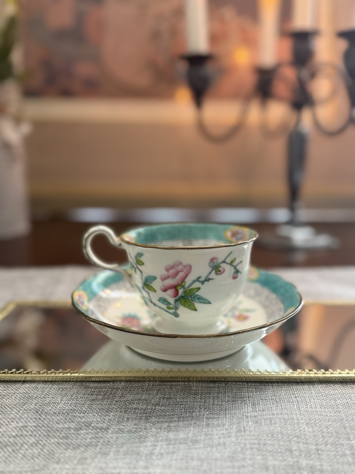 Antique c1836-41 Minton & Boyle Felspar Porcelain China Cuckoo Tea-Cup & Saucer