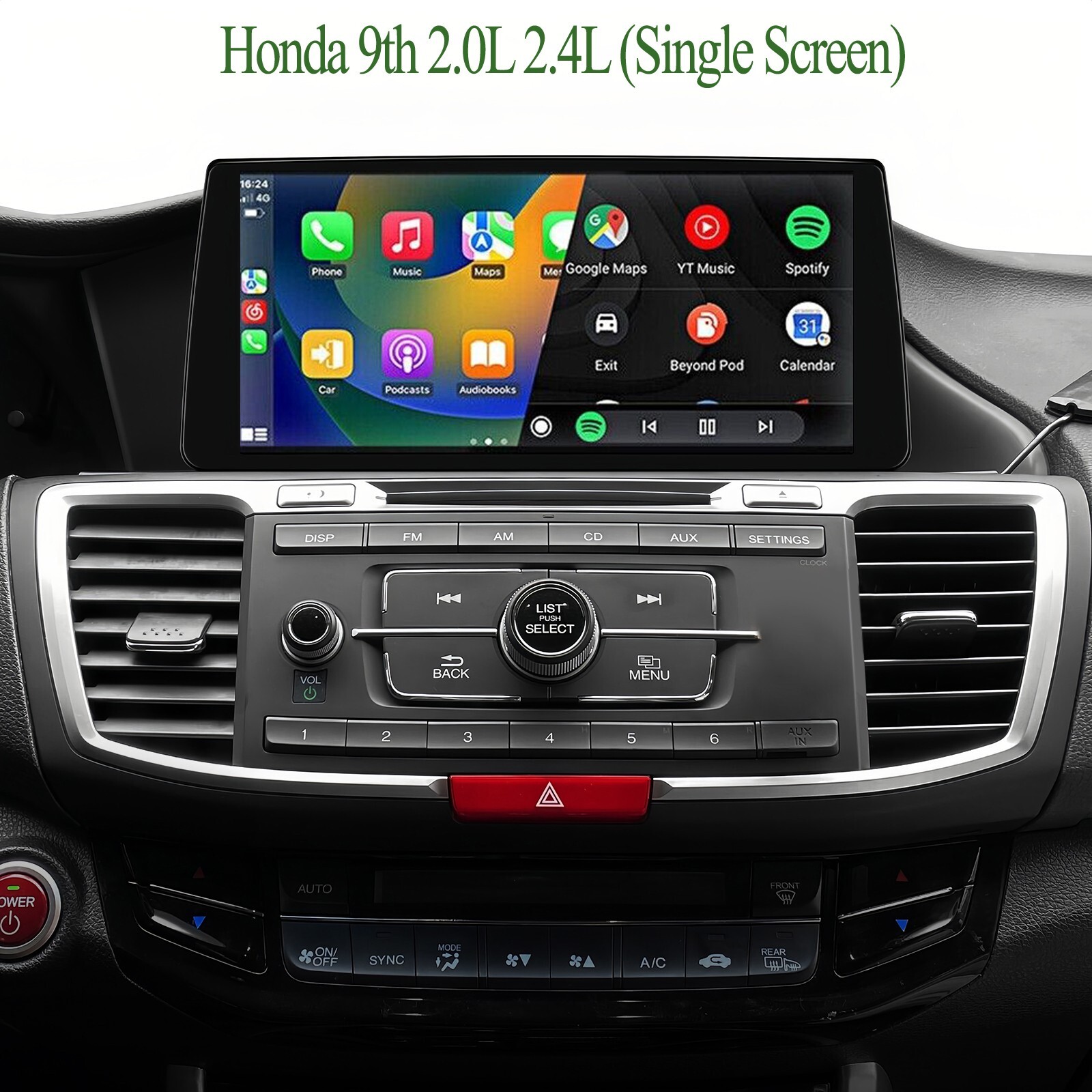 Upgrade Scree For 2013-17 Honda Accord 9th Android Car Stereo CarPlay DSP Wifi