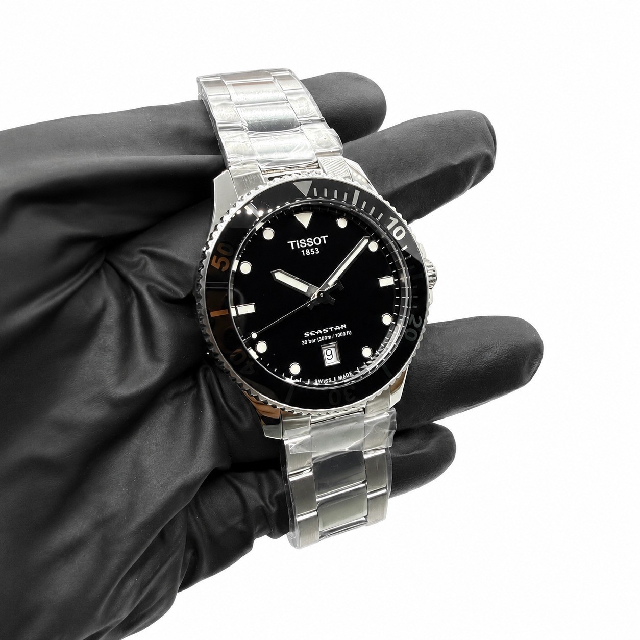 Tissot Seastar 1000 Black Stainless Steel Men's Watch 40mm-T120.410.11.051.00...