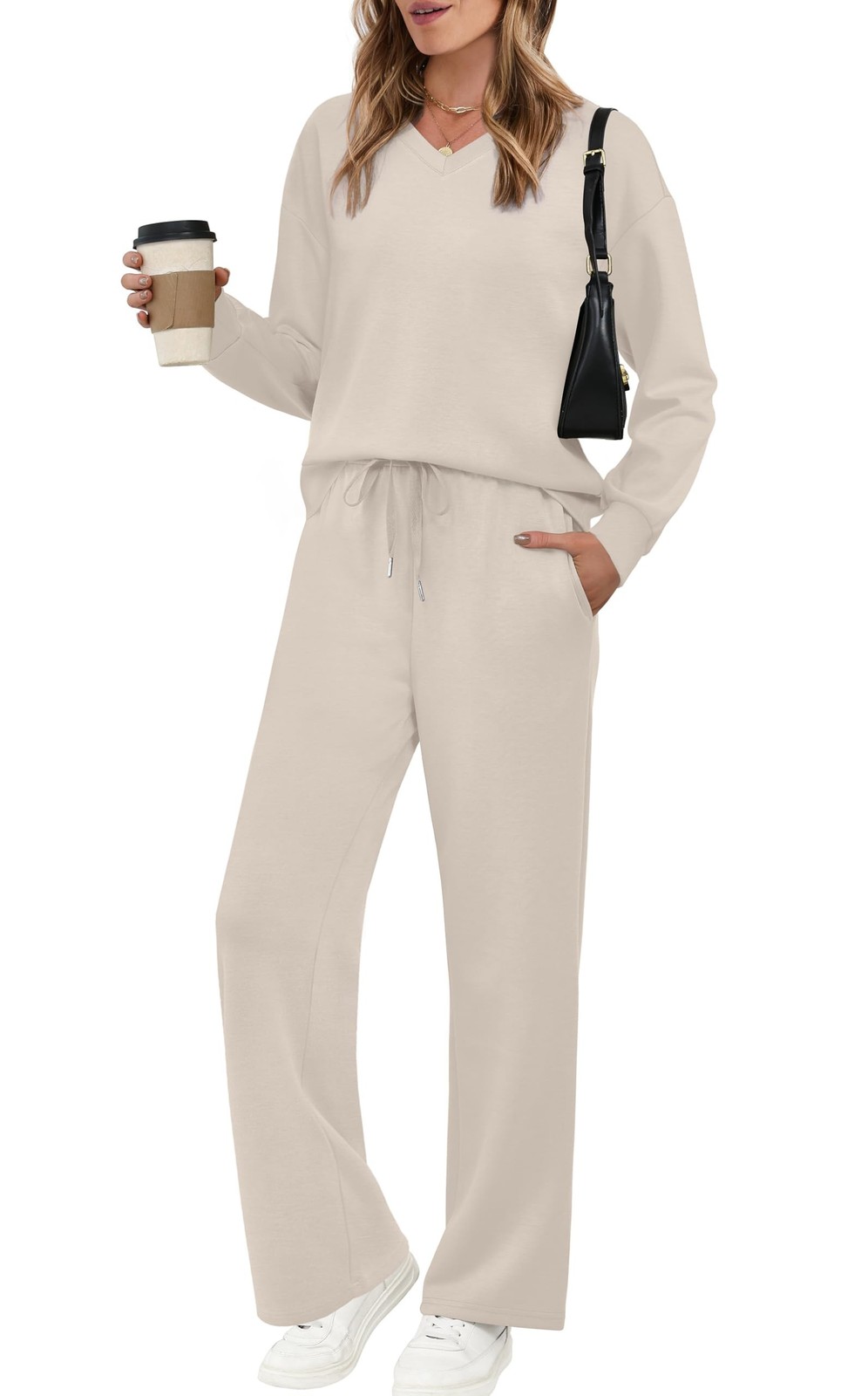 WIHOLL Women's 2 Piece Matching Lounge Set Sweatsuits Fall Outfits Medium WIHOLL Women's 2 Piece Matching Lounge Set Sweatsuits Fall Outfits Medium