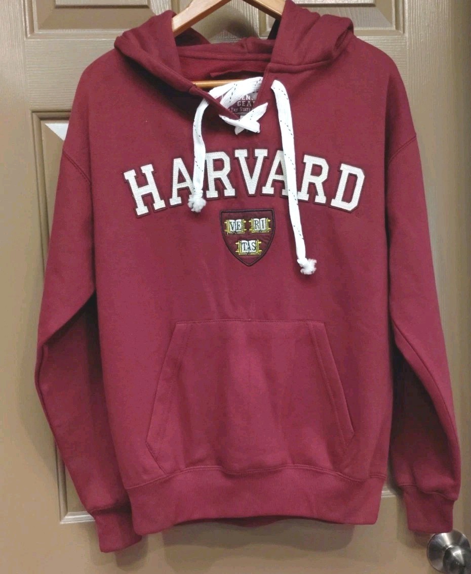 NEW Harvard University Hoodie Sz S Licensed Gear Bay State Apparel Sweatshirt