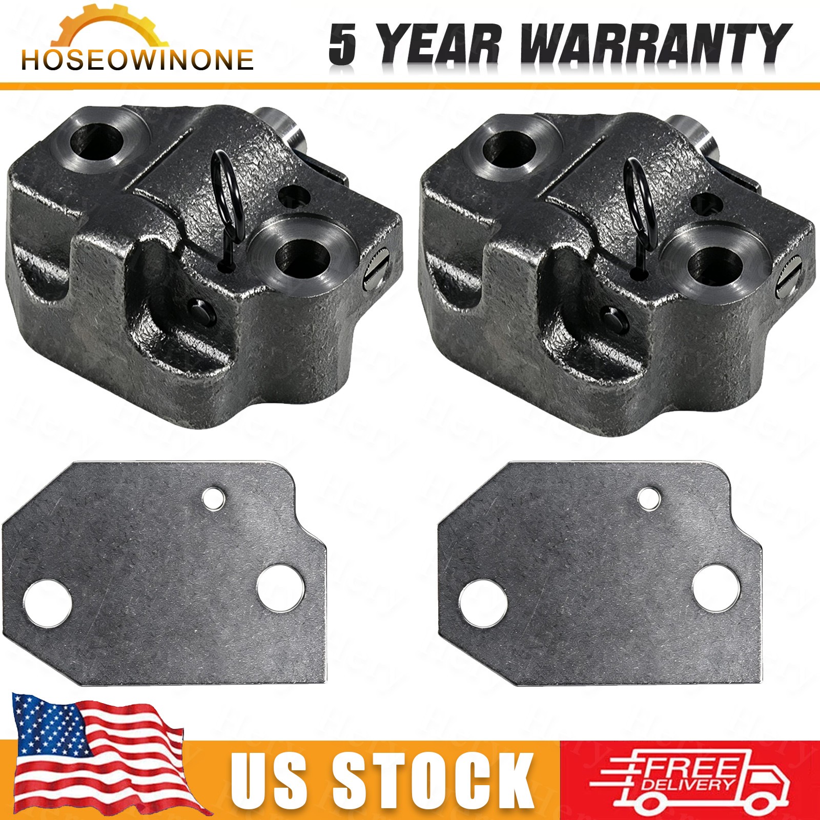 Upgrade Cast Iron Ratchet Lower Timing Chain Tensioner Fit Ford 4.6L 5.4L Pair