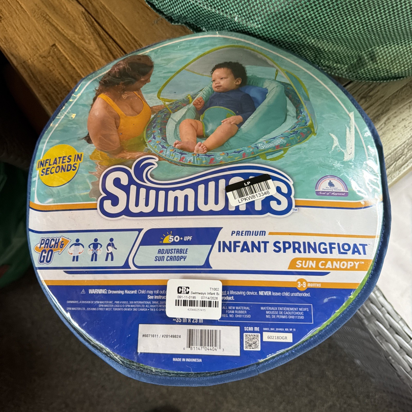 Swimways Infant Baby Spring Float - Green Swimways Infant Baby Spring Float - Green