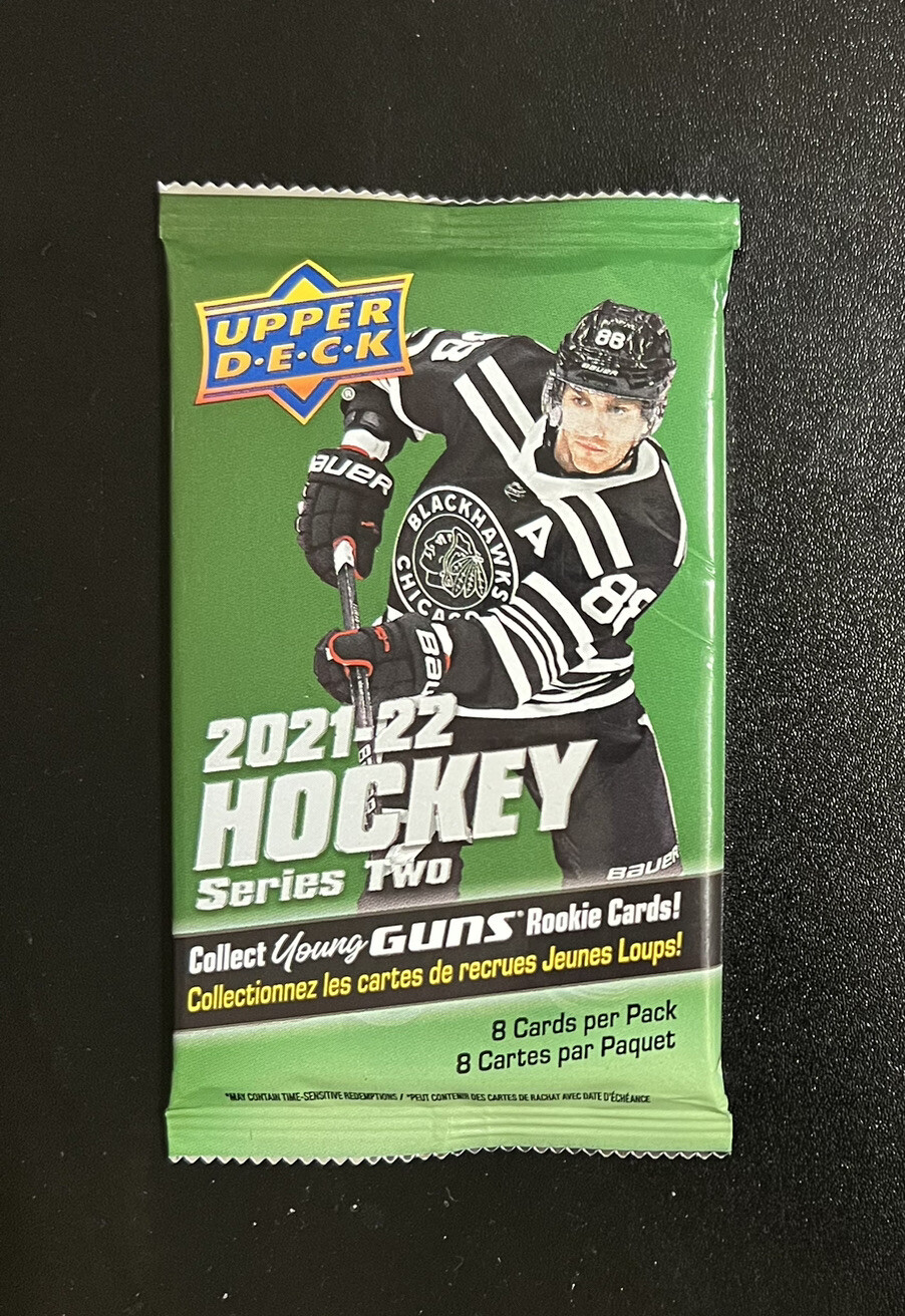 Upper Deck NHL Hockey 2021-22 series 2 8 card pack Sealed Ice Hockey Cards