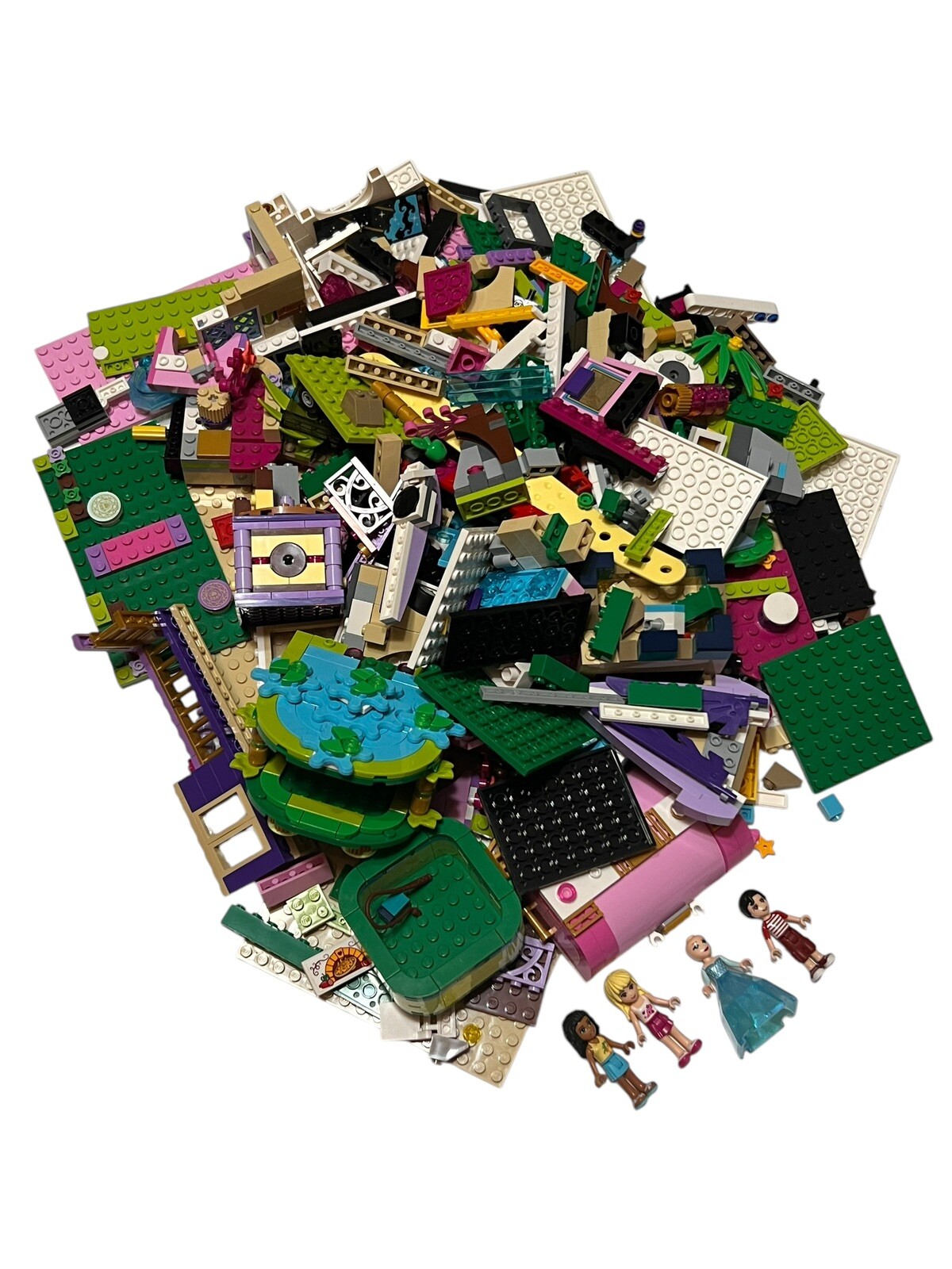 Lego Friends 3 Pound Lbs Mixed Lot Genuine Pieces Parts Baseplate Build Blocks