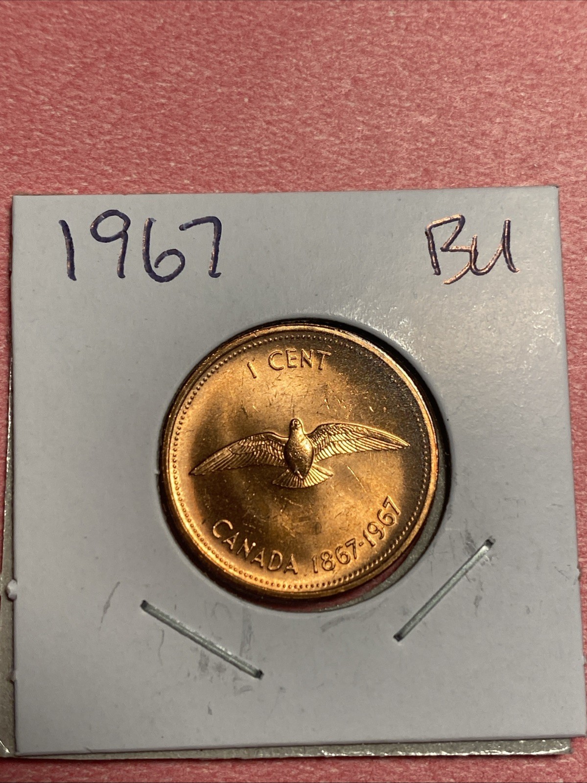 1967 Canada 1 Cent BU From Original BU Roll 1967 Canada 1 Cent BU From Original BU Roll