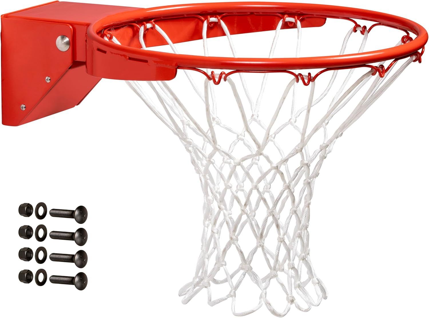 Heavy-Weight Pro-Style Breakaway Basketball Flex Rim with All-Weather Nylon Net Heavy-Weight Pro-Style Breakaway Basketball Flex Rim with All-Weather Nylon Net