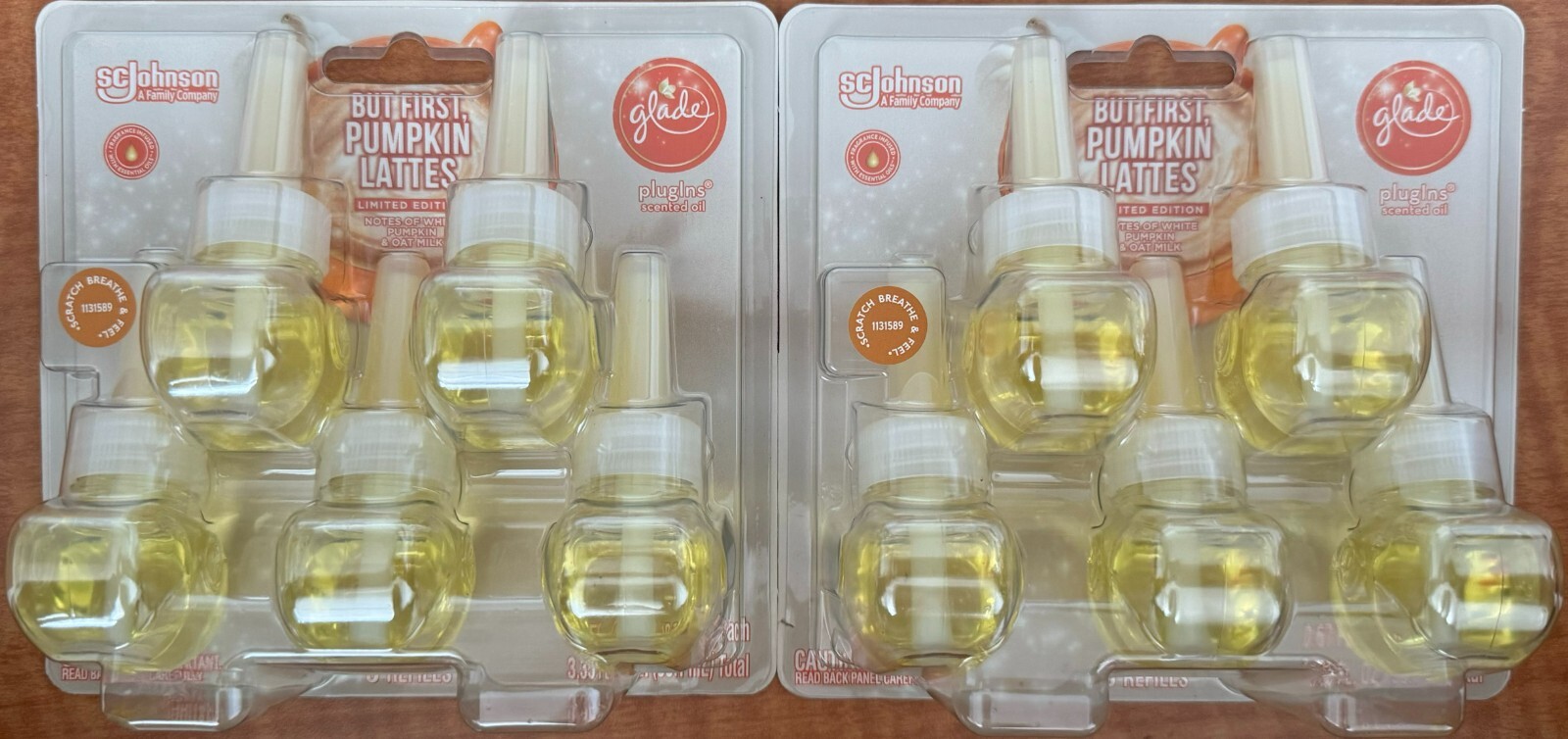 10 Glade PlugIns But First Pumpkin Spice Lattes Limited Fall-Winter Oil Refills