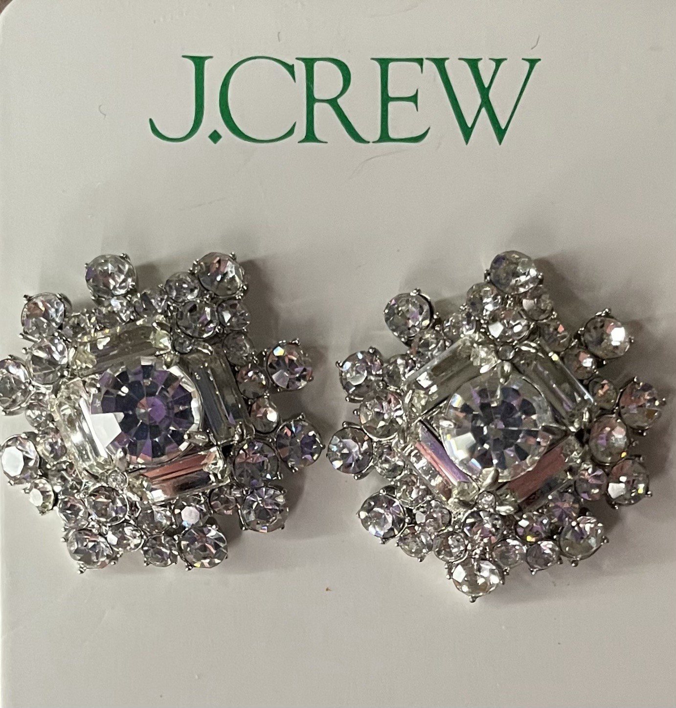 J. Crew Crystal Stud Earrings NWT - Gorgeous And Shiny
