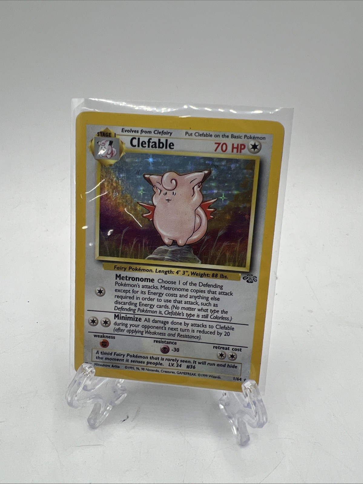 1999 Pokemon Jungle Clefable Holo #1/64 -- LP