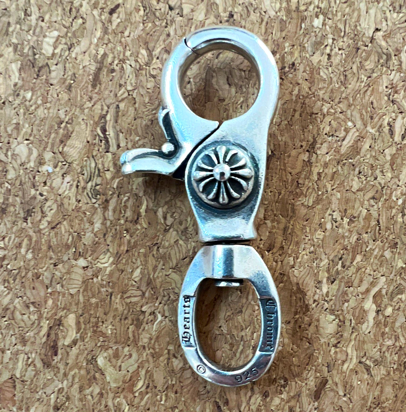 Chrome Hearts Signed 925 Sterling Silver Clip Charm Lobster Clasp Connector Chrome Hearts Signed 925 Sterling Silver Clip Charm Lobster Clasp Connector