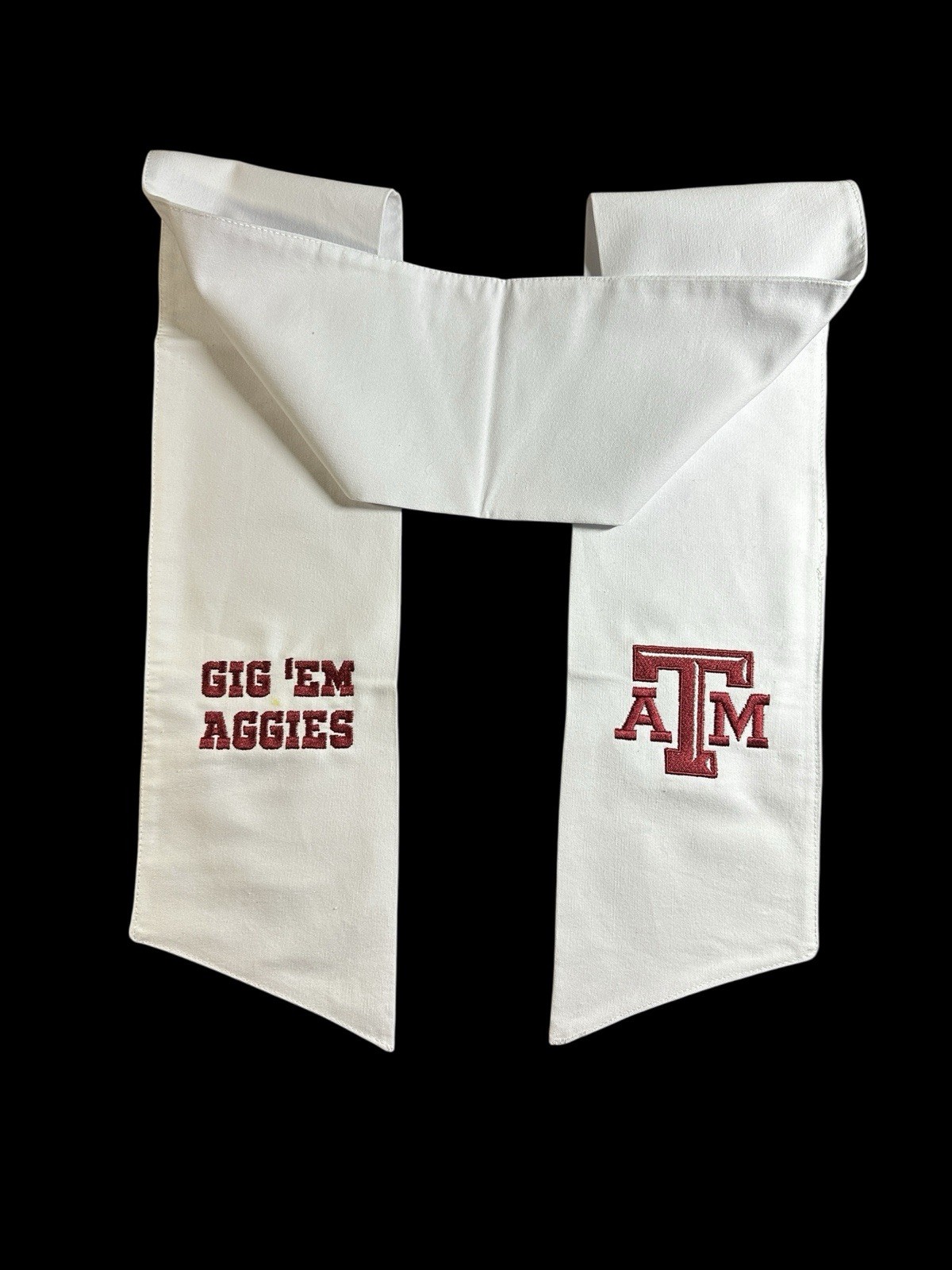 Texas A&M University Cotton Wreath Sash (2 Logos) 35k Stitch Texas A&M University Cotton Wreath Sash (2 Logos) 35k Stitch
