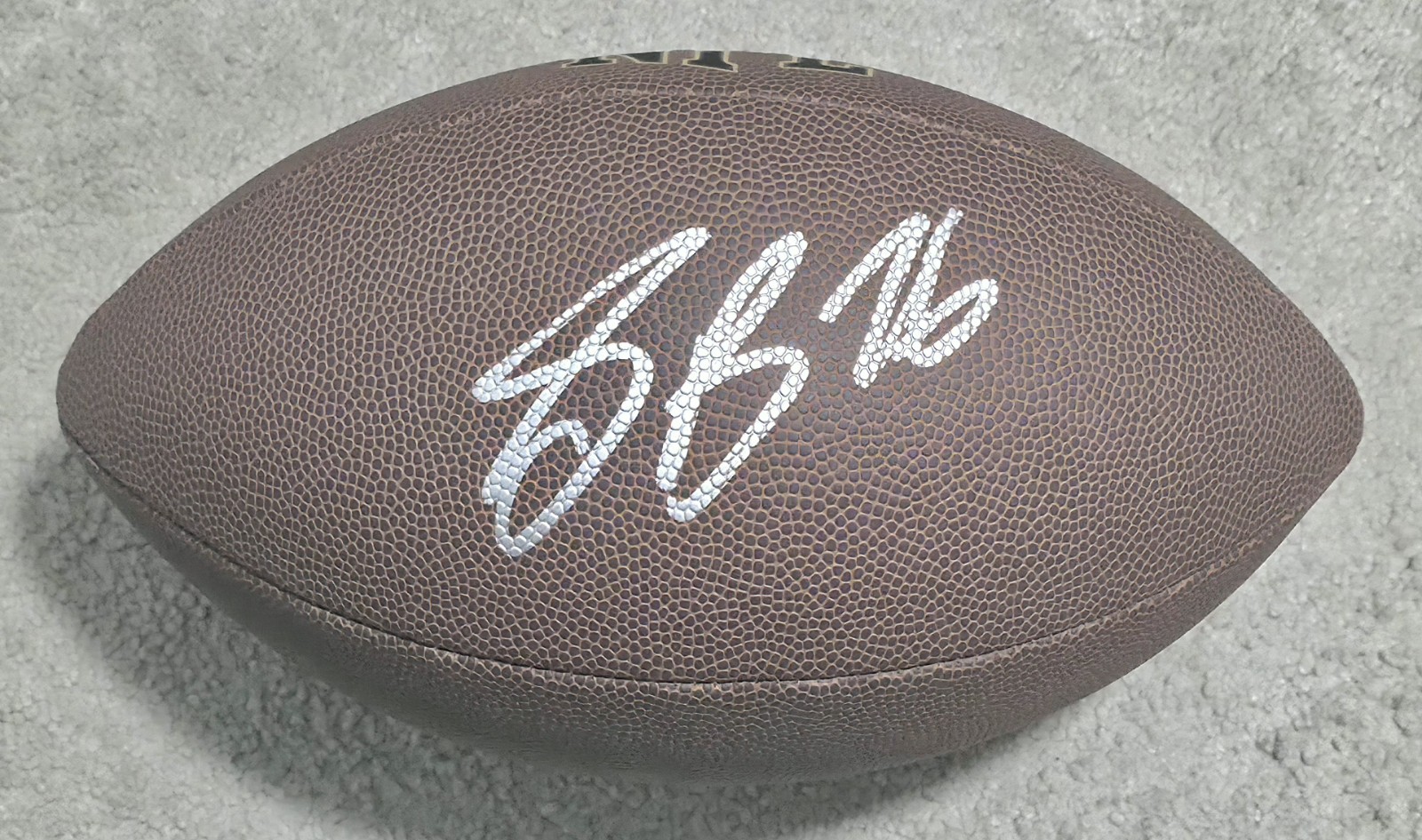 🔥 Saquon Barkley Signed Full Size Football w/COA Eagles SB Champs WOW 🔥 Saquon Barkley Signed Full Size Football w/COA Eagles SB Champs WOW