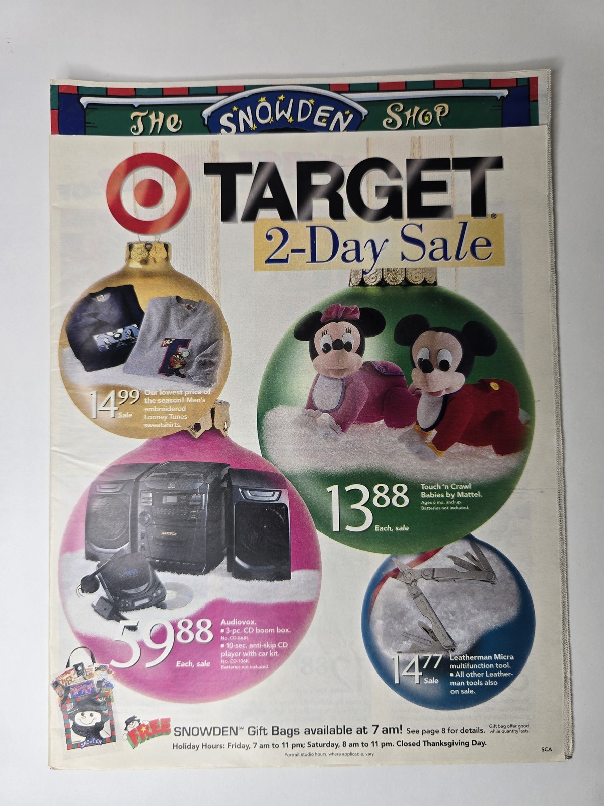 Target Snowden Shop Black Friday 1997 Catalog Nintendo 64 PlayStation Disney