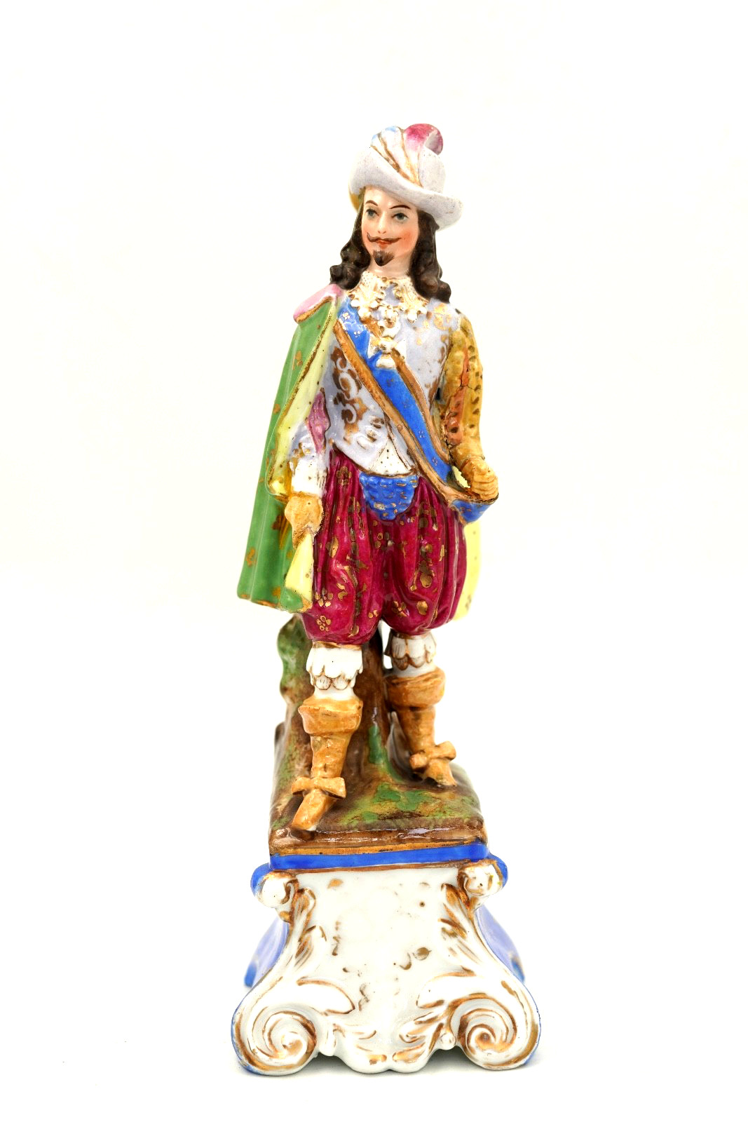 Vintage Antique Handpainted Germany Porcelain glazed Musketeer Figurine 11\ Vintage Antique Handpainted Germany Porcelain glazed Musketeer Figurine 11\