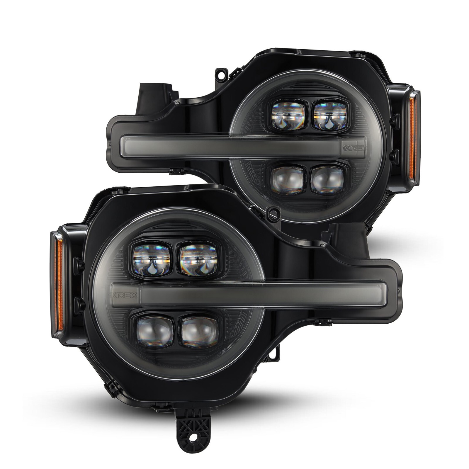 For 21-26 Ford Bronco Alpha Black Nova LED Projector Headlights Headlamps For 21-26 Ford Bronco Alpha Black Nova LED Projector Headlights Headlamps