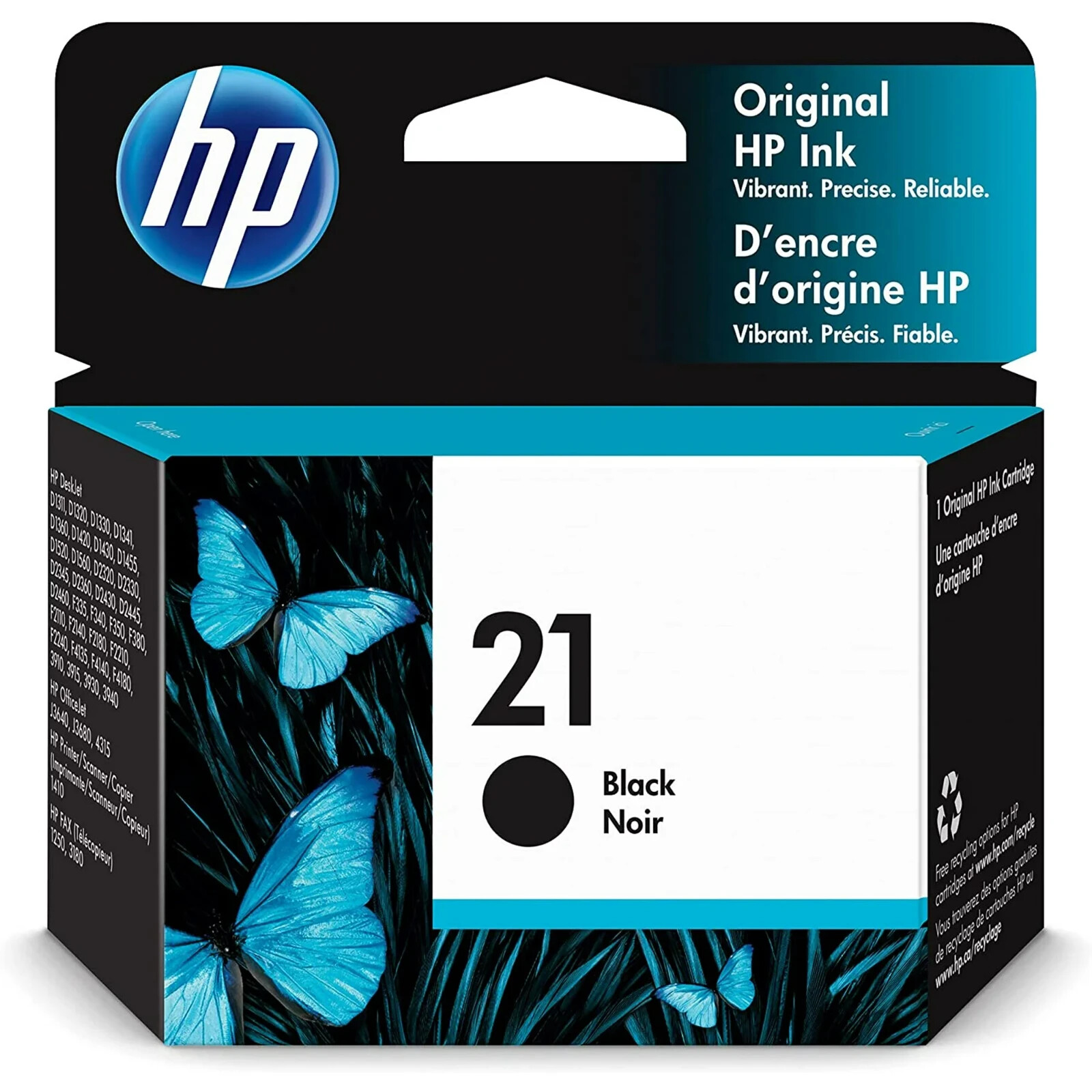 GENUINE HP 21 Black Ink Cartridge for DeskJet D1300 D1400 C9351AN GENUINE HP 21 Black Ink Cartridge for DeskJet D1300 D1400 C9351AN