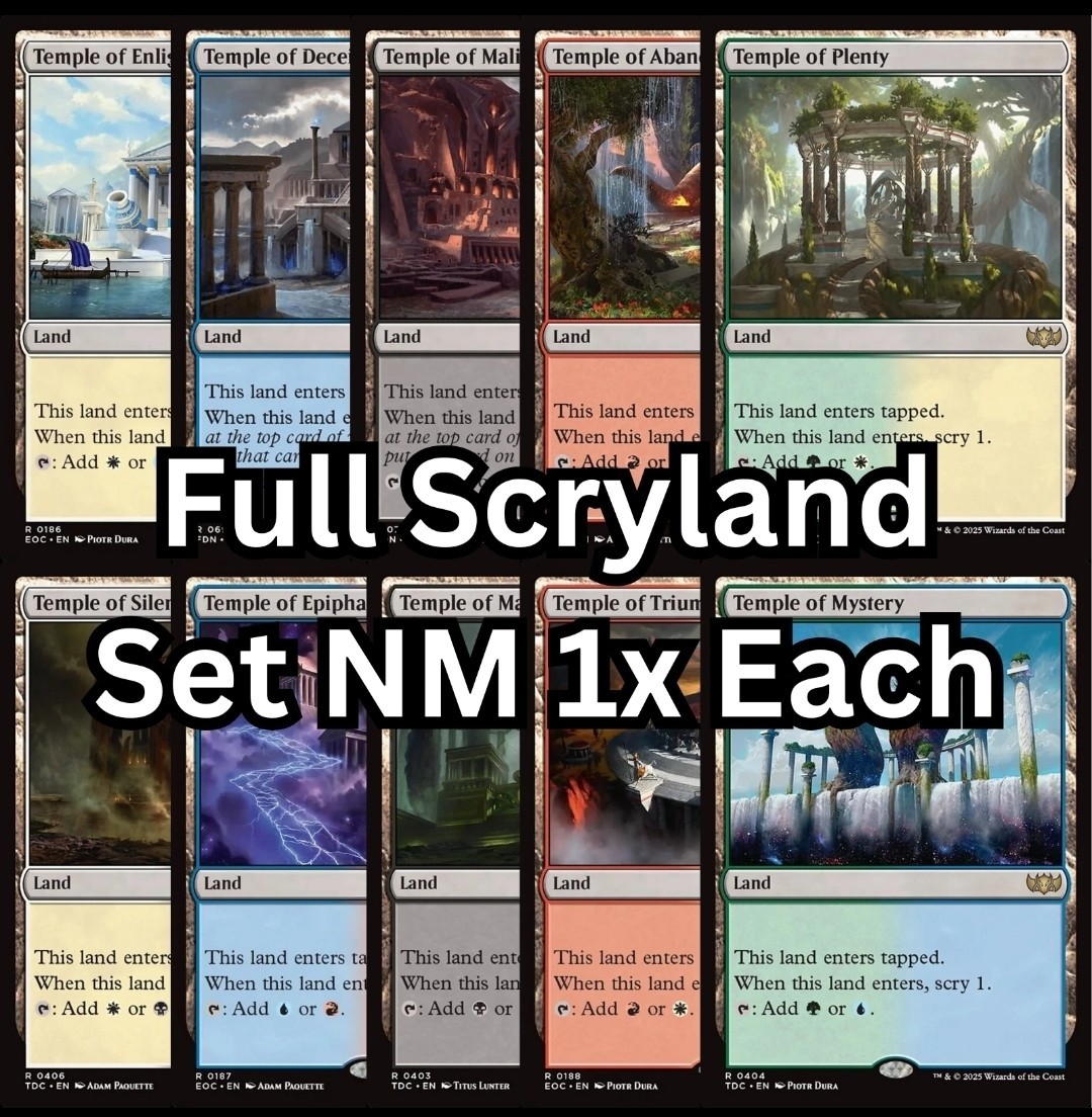 Scry Lands MTG Dual Lands Full Set All 10 Temples Magic Commander EDH Mana Lot [ Scry Lands MTG Dual Lands Full Set All 10 Temples Magic Commander EDH Mana Lot [