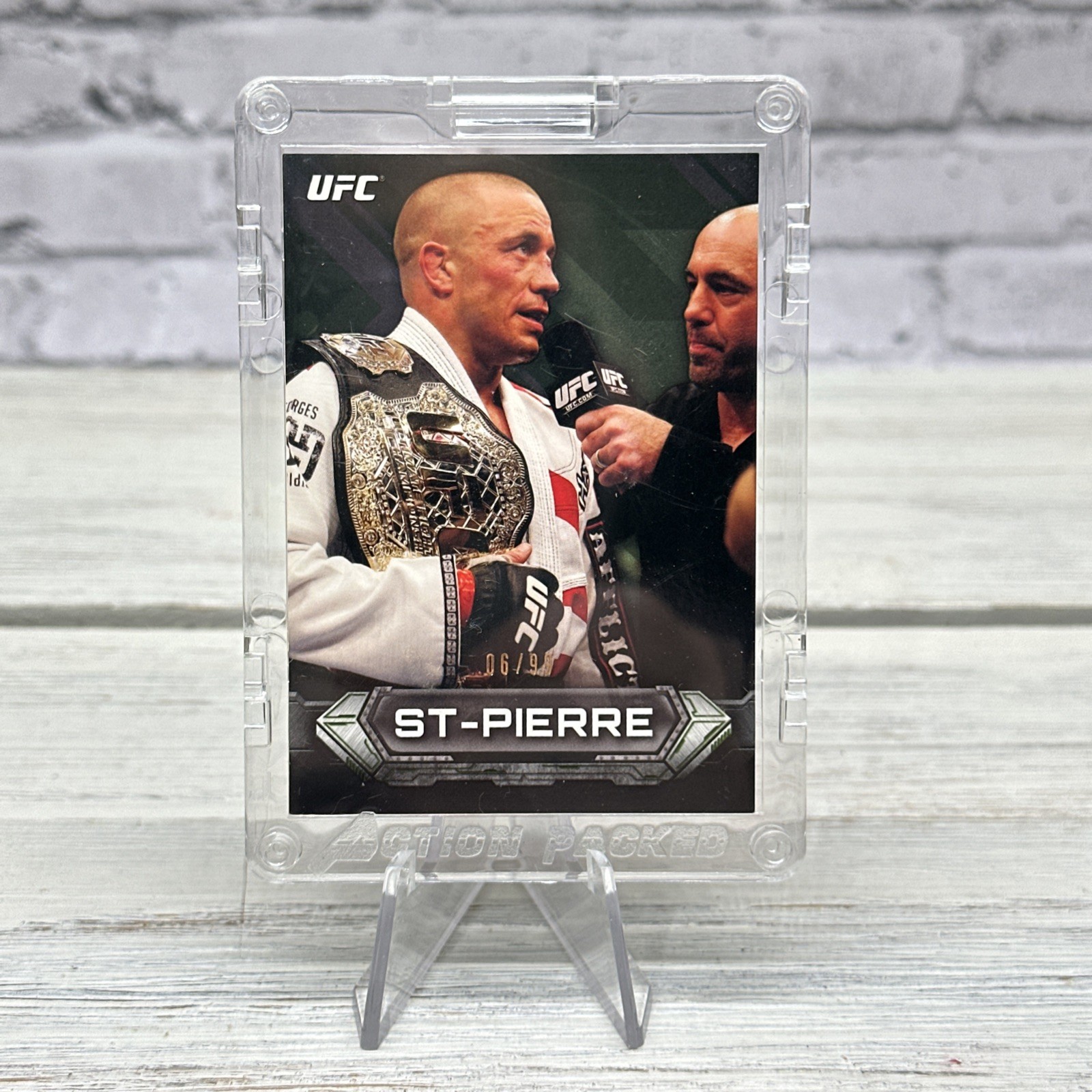 Georges St-Pierre 2014 Topps UFC Knockout Green NO. 6/99 Card #100 SSP Rare GSP