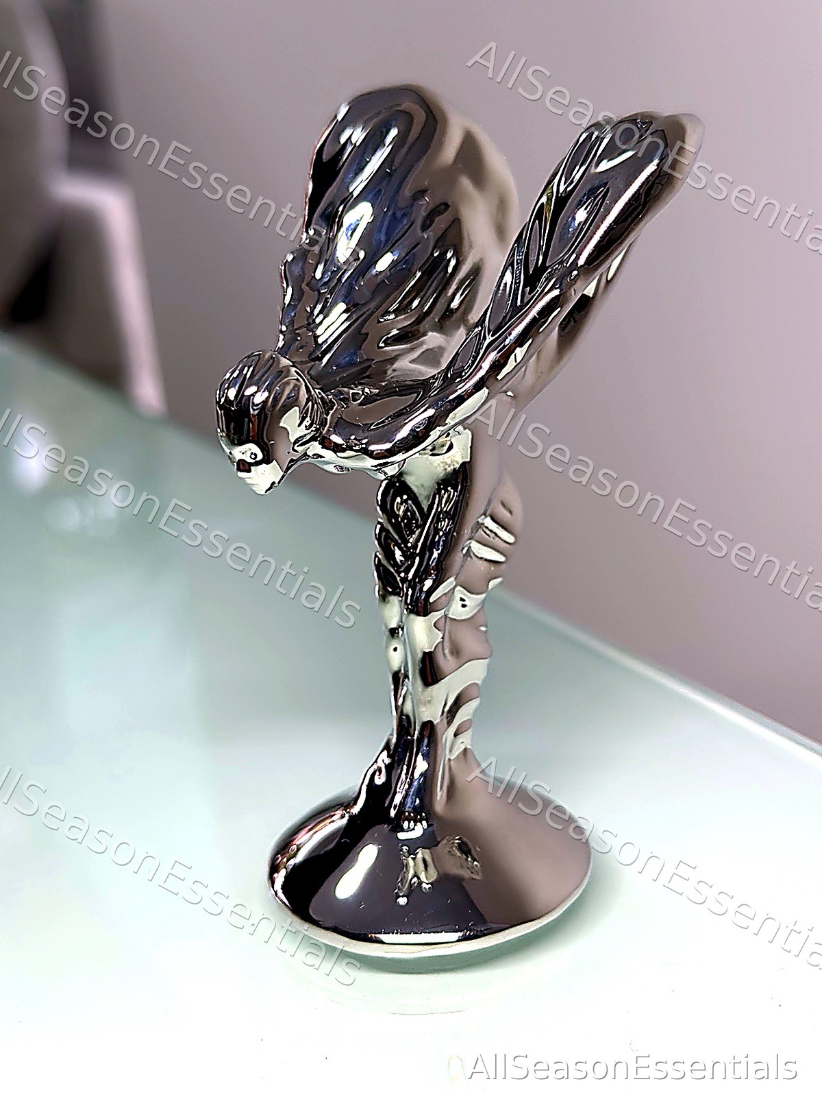 NEW Rolls Royce Emblem Cullinan Ghost Dawn Spirit Of Ecstasy Chrome Silver 