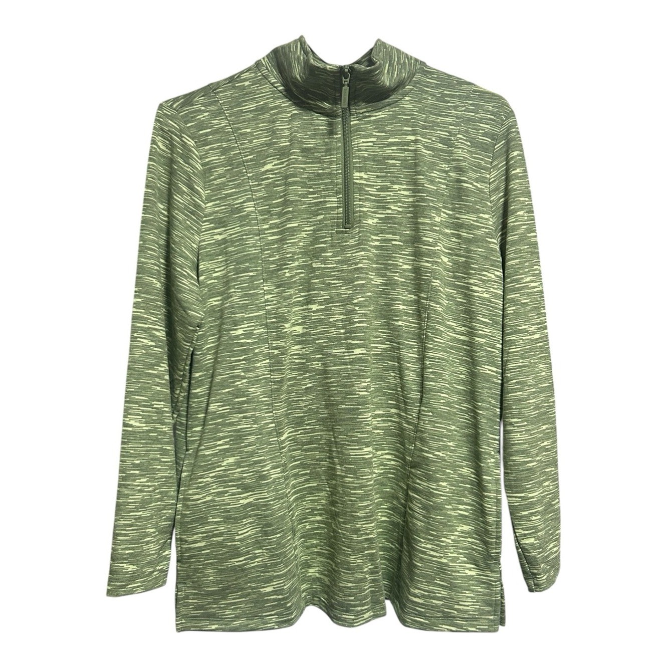 NWOT D&Co Active Green Quarter-Zip Shirt