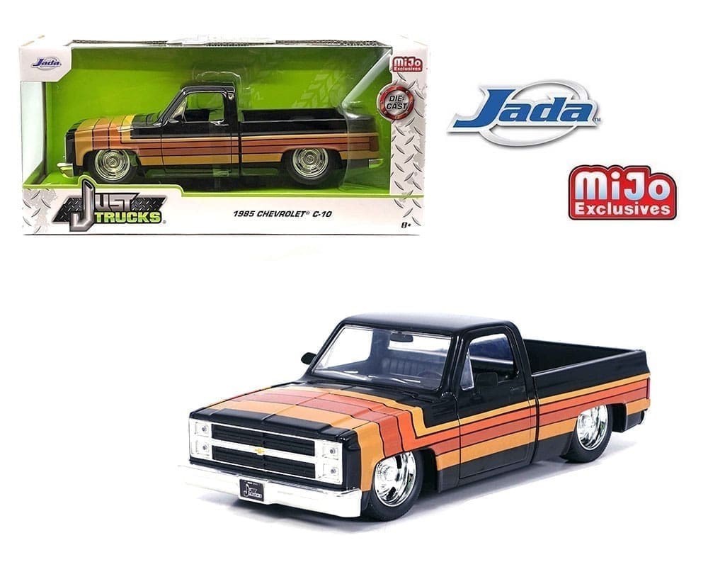 Jada 1:24 Just Trucks 1985 Chevrolet C10 Pickup with Rally Wheels Black 35854 Jada 1:24 Just Trucks 1985 Chevrolet C10 Pickup with Rally Wheels Black 35854