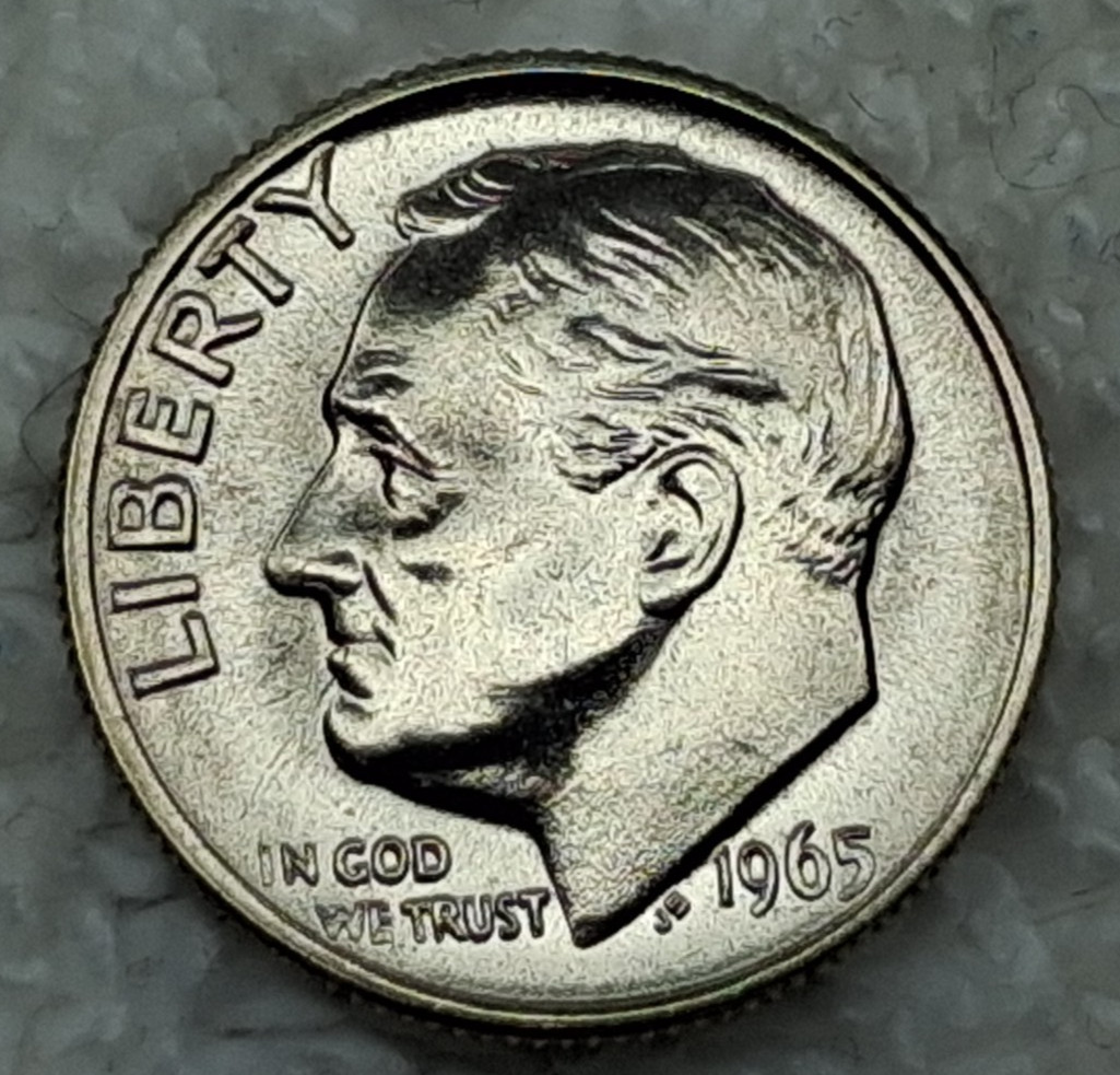 1965-P SMS Uncirculated Roosevelt Dime - from SMS set