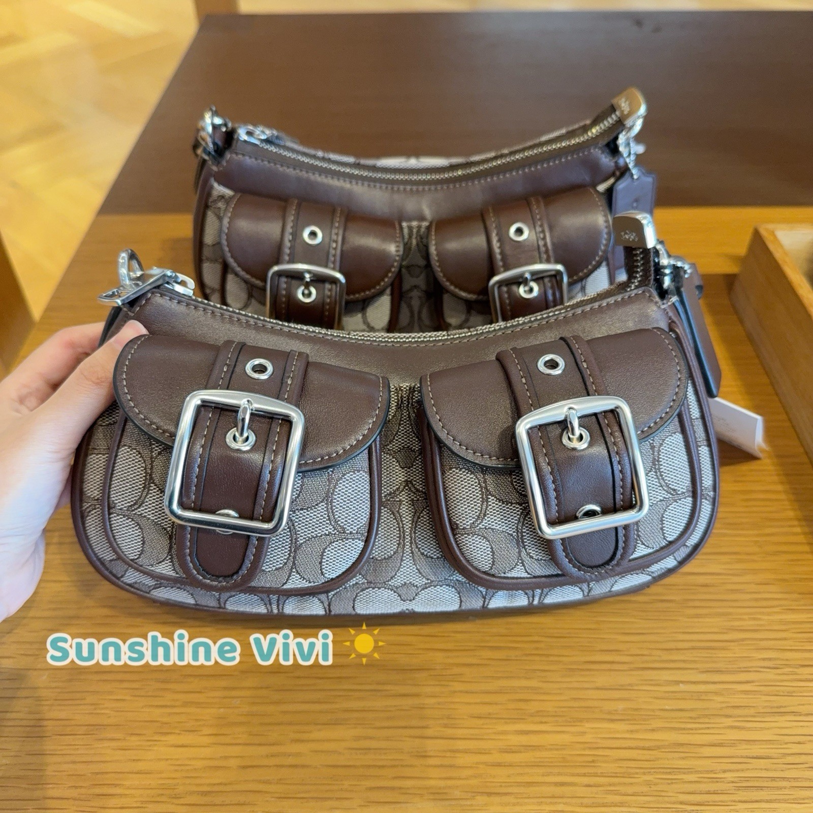 NWT Coach Ashton Bag In Signature Jacquard Leather CBJ00 SV/Oak/Maple