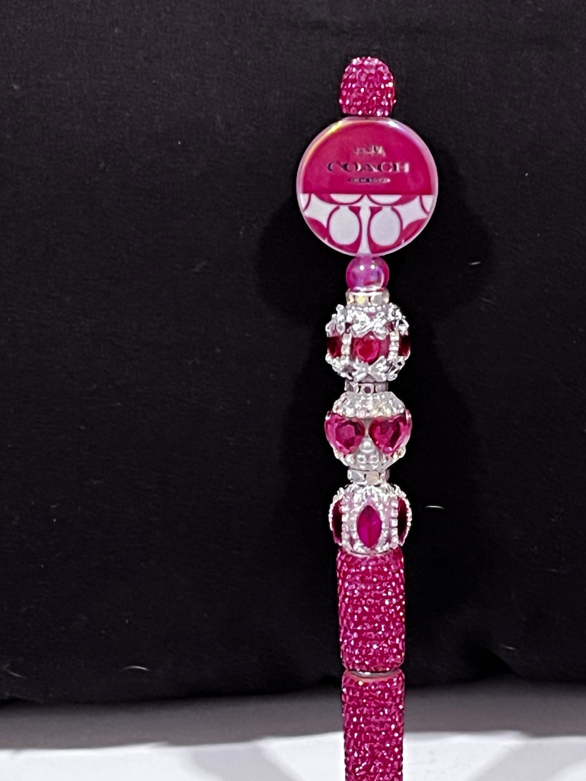Rare Coach acrylic focal fancy beaded pen