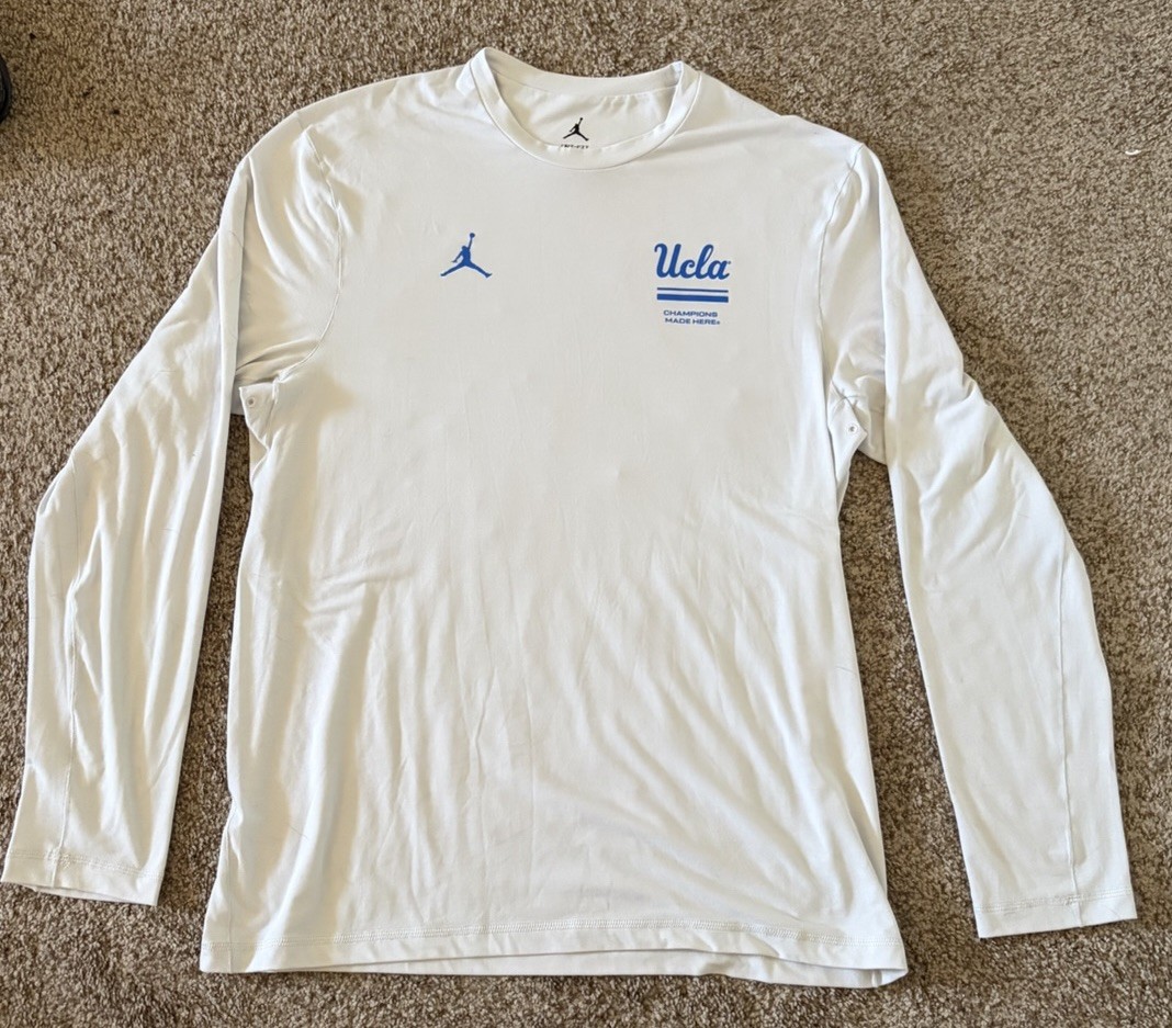 UCLA Bruins Nike Jordan DriFit Tee Long Sleeve Shirt Men's Large