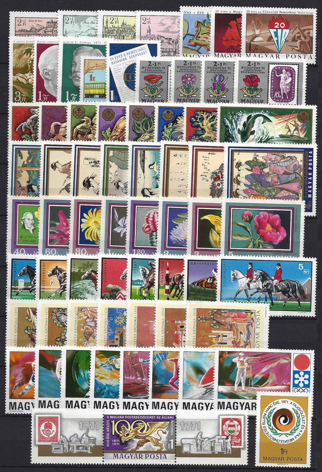 HUNGARY - 1971.Full Year set with Blocks 97 EUR 