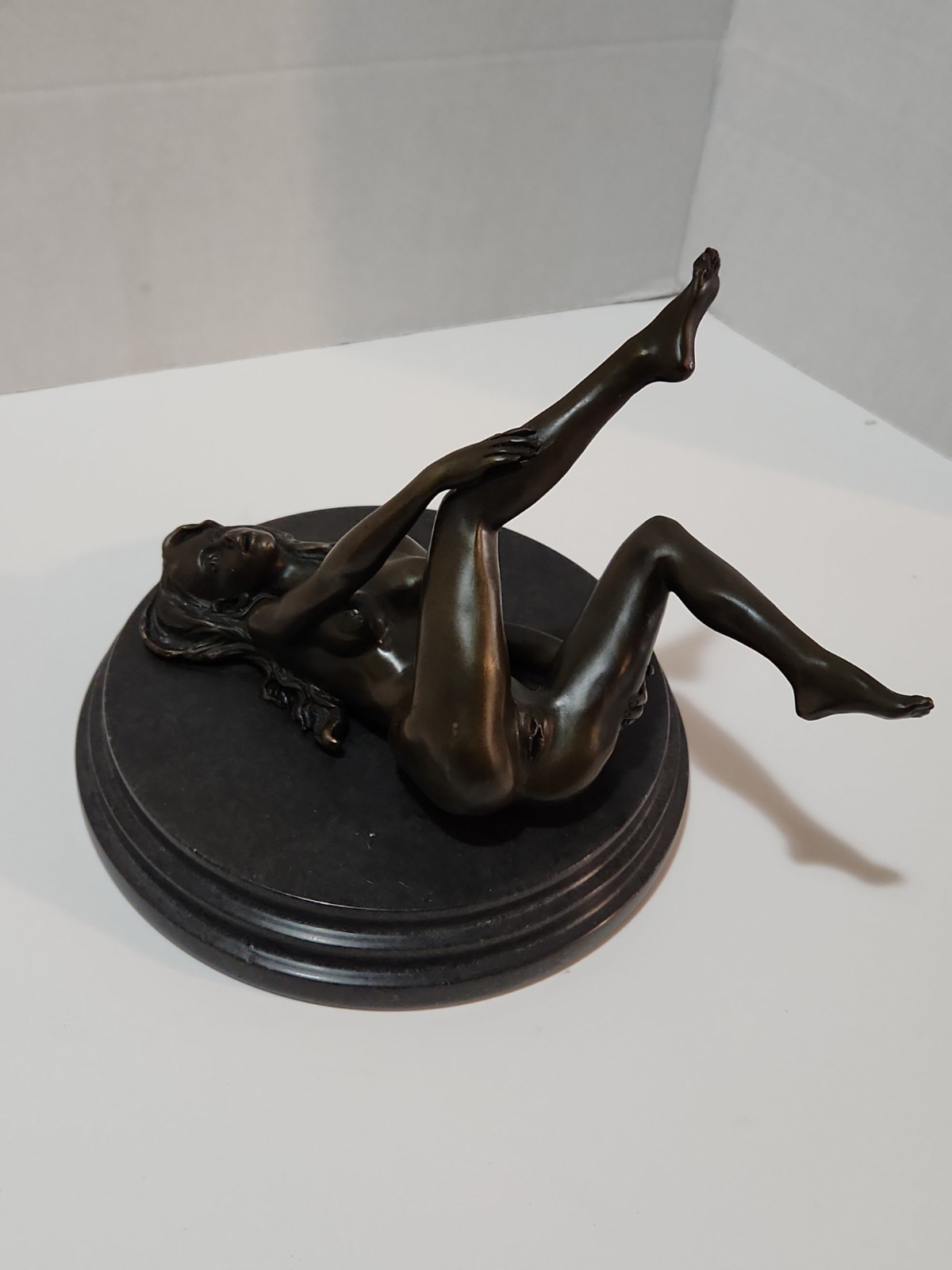 RARE Signed Original Mavchi Nude Female Woman Bronze Figural Sculpture Artwork