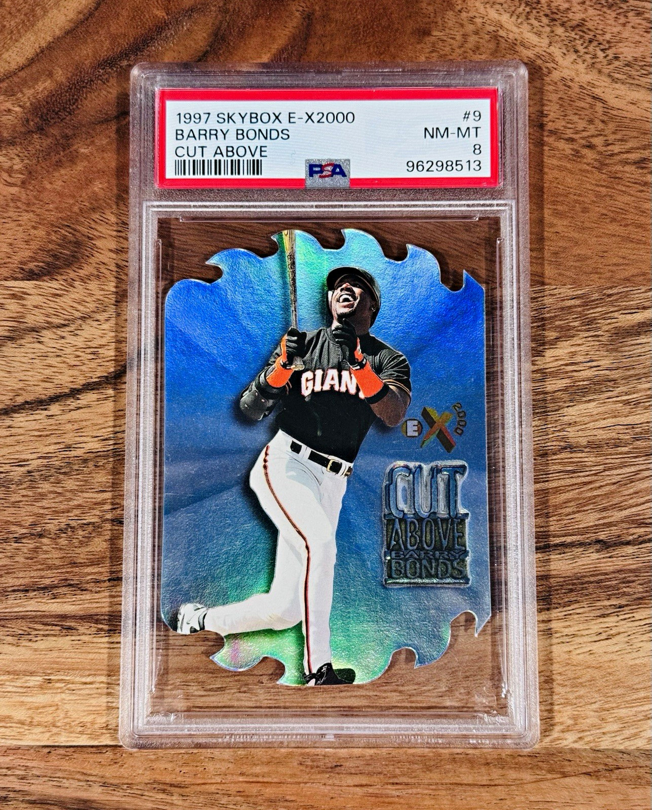 1997 SkyBox E-X2000 A Cut Above Barry Bonds #9 Giants PSA 8 1997 SkyBox E-X2000 A Cut Above Barry Bonds #9 Giants PSA 8