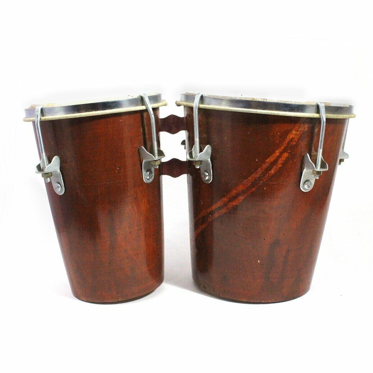 Professional Wooden Bongo Drum Bango Set Joint Handmade Natural Wood Brown Color Professional Wooden Bongo Drum Bango Set Joint Handmade Natural Wood Brown Color