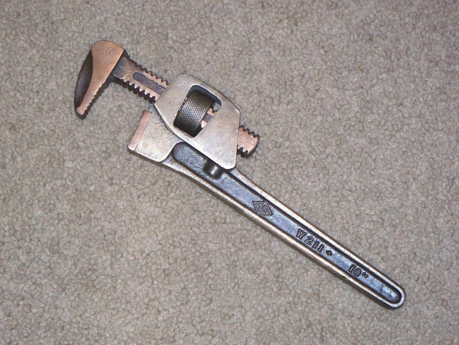 #30 Vintage AMPCO W-211 Bronze Adjustable Non-Sparking Safety Pipe Wrench Tool