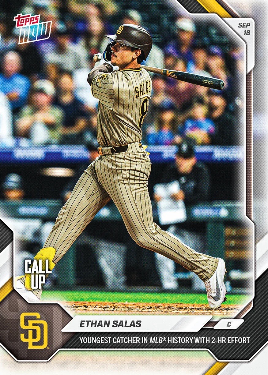 Ethan Salas Call-Up Youngest C 2-HR - 2026 MLB Topps NOW - Card 684 Presale