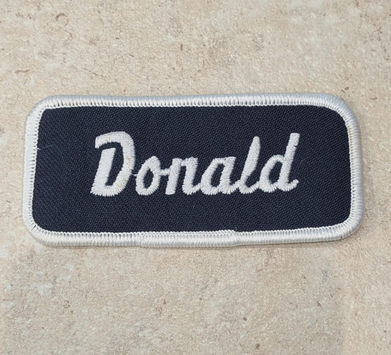 DEADSTOCK 1970s - 1980s DONALD Rectangular Shaped Embroidered PATCH