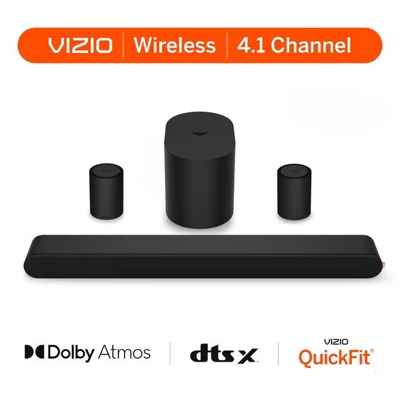 VIZIO 5.1 Soundbar System with Dolby Atmos, Wireless Surround Speakers, Compact VIZIO 5.1 Soundbar System with Dolby Atmos, Wireless Surround Speakers, Compact