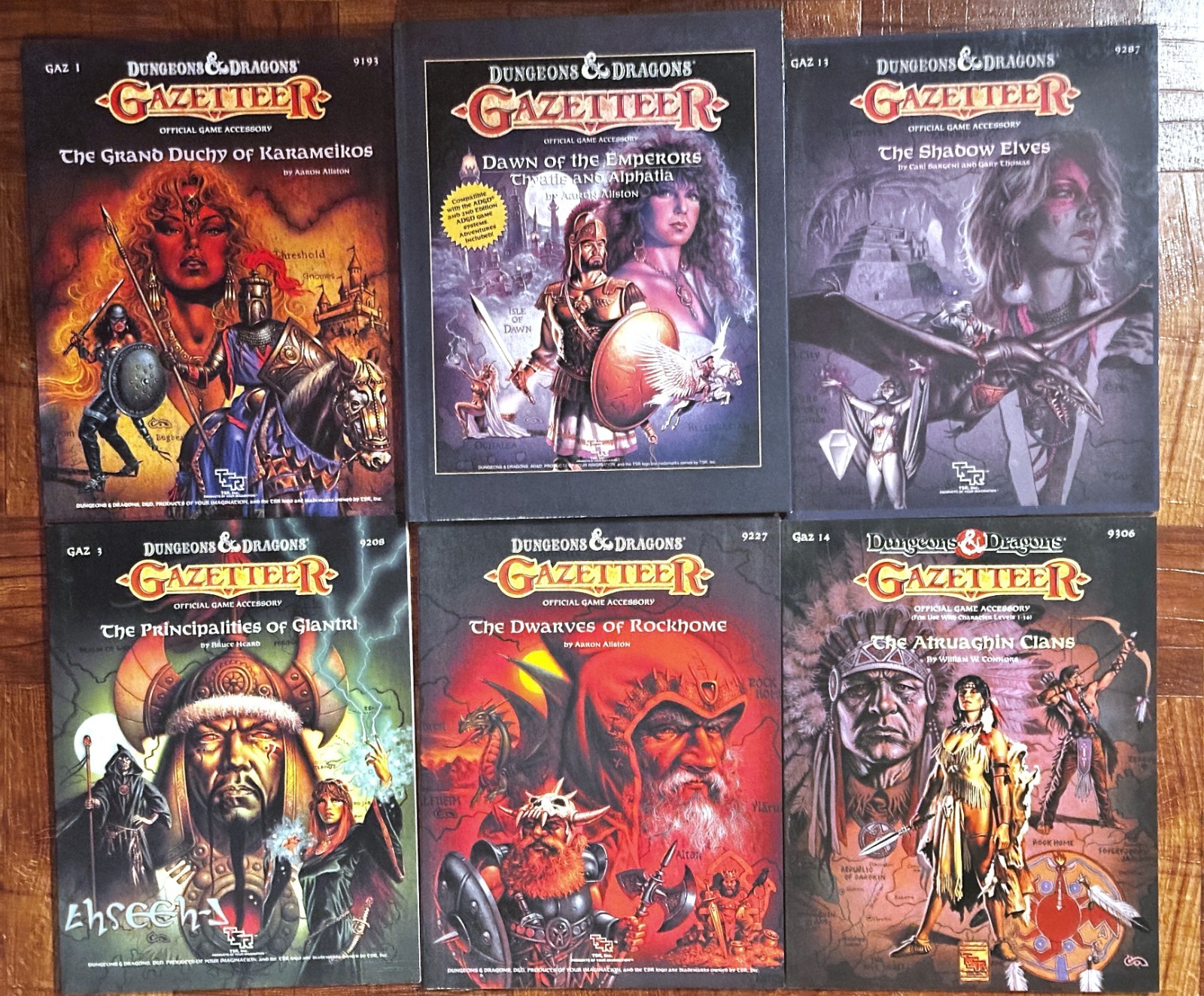 D&D Gazetteer Lot of 6 Classic Mystara TSR POD Reprints Glantri Dawn of Emperors