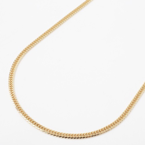 18K Solid Yellow Gold 10g 2.5mm 6-Sided Double Curb Chain Necklace 19.5\