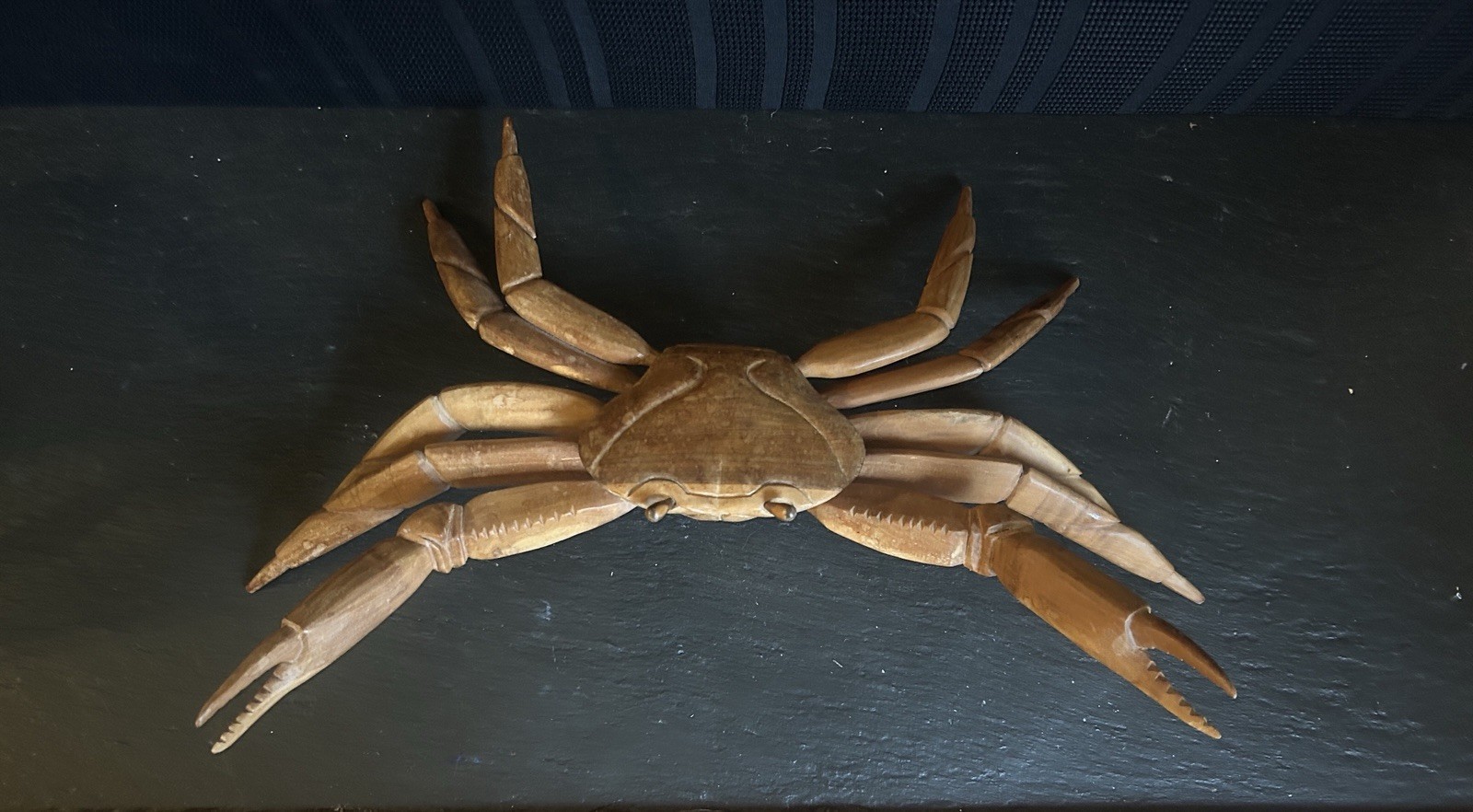 Vintage Hand Carved 24” Hardwood Crab. Artist Signed “Mendoza” Great Condition Vintage Hand Carved 24” Hardwood Crab. Artist Signed “Mendoza” Great Condition