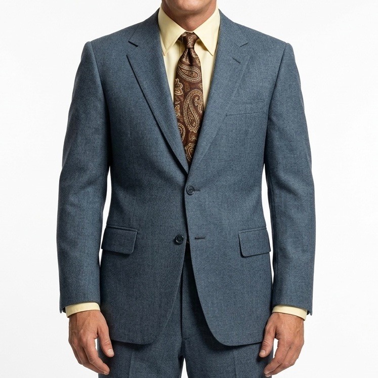 Vintage 1970s Men\'s LEVI\'s Action Suit 40  / 42  STA-PREST Gray Blue 2 Piece